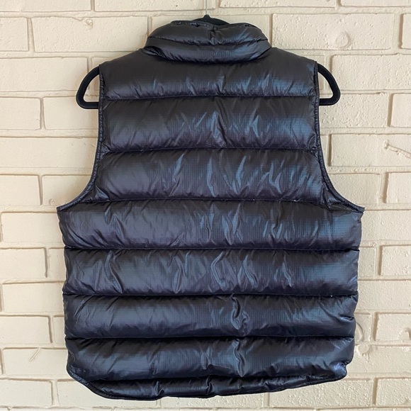 J Crew Vest Womens Large L Black Alhambra Puffer Down Shiny Commute Ski Hike - Picture 3 of 7